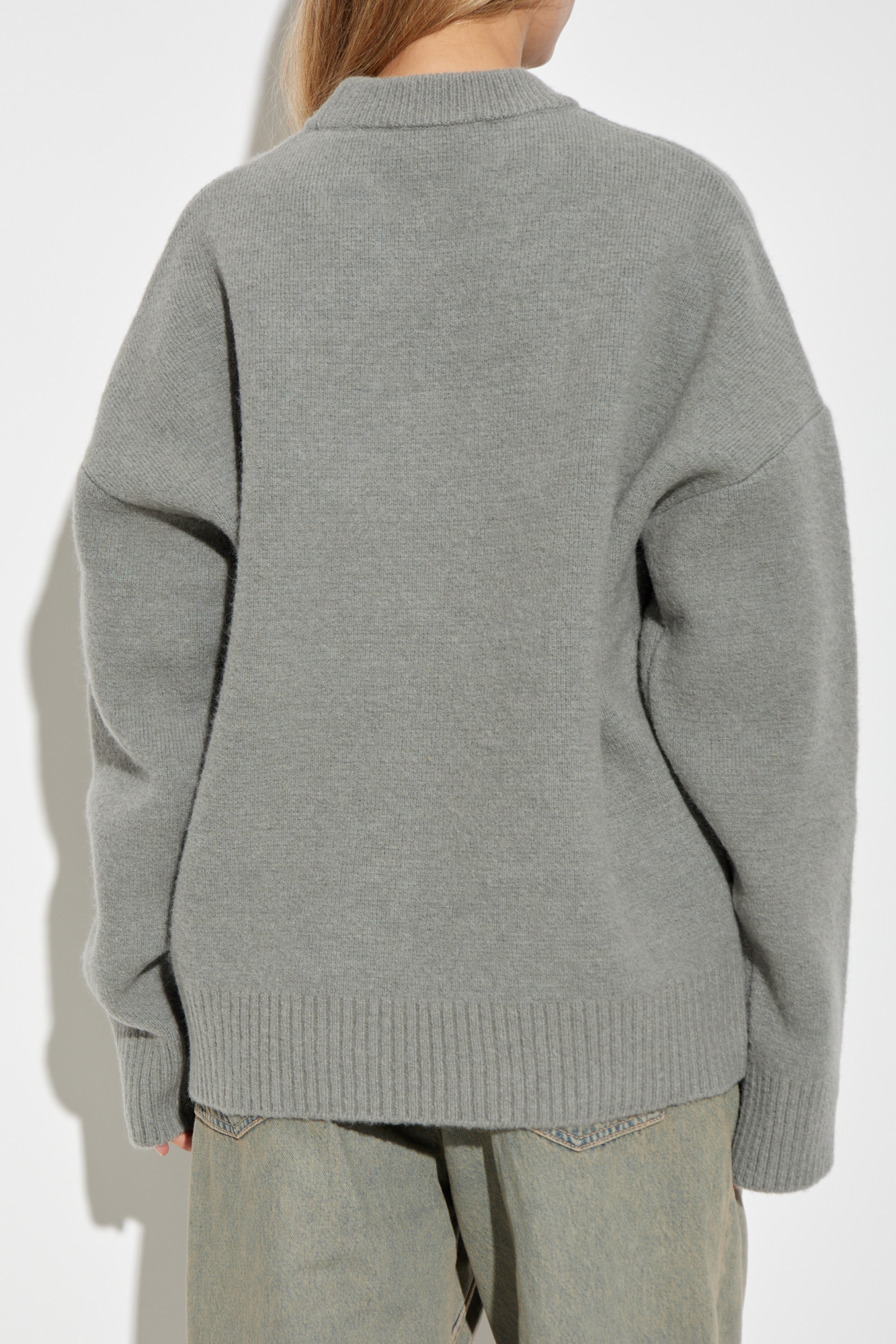 Grey Sweater with logo Ami Alexandre Mattiussi - Vitkac AS